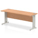 Impulse Slimline Desk Cable Managed Leg - Beech Desks Dynamic Office Solutions Oak Silver 1800mm x 600mm