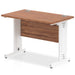 Impulse Slimline Desk Cable Managed Leg - Beech Desks Dynamic Office Solutions Walnut White 1000mm x 600mm