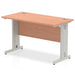 Impulse Slimline Desk Cable Managed Leg - Grey Oak Desks Dynamic Office Solutions Beech Silver 1200mm x 600mm