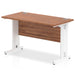 Impulse Slimline Desk Cable Managed Leg - Grey Oak Desks Dynamic Office Solutions Walnut White 1200mm x 600mm