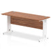 Impulse Slimline Desk Cable Managed Leg - Grey Oak Desks Dynamic Office Solutions Walnut White 1600mm x 600mm