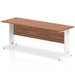 Impulse Slimline Desk Cable Managed Leg - Grey Oak Desks Dynamic Office Solutions Walnut White 1800mm x 600mm