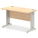 Impulse Slimline Desk Cable Managed Leg - Oak Desks Dynamic Office Solutions Maple Silver 1200mm x 600mm