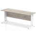 Impulse Slimline Desk Cable Managed Leg - Walnut Desks Dynamic Office Solutions Grey Oak White 1800mm x 600mm