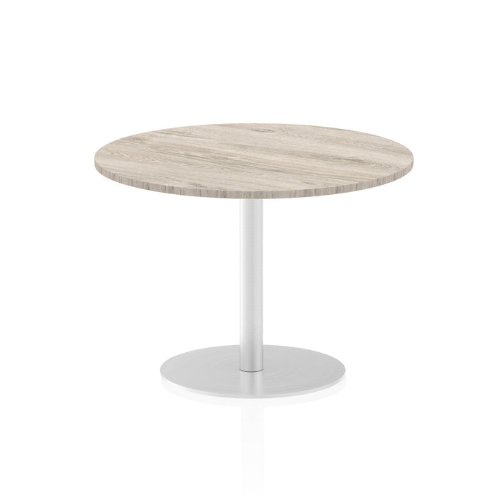 Italia Round Poseur Table Bistro Tables Dynamic Office Solutions Grey Oak 1000 725mm