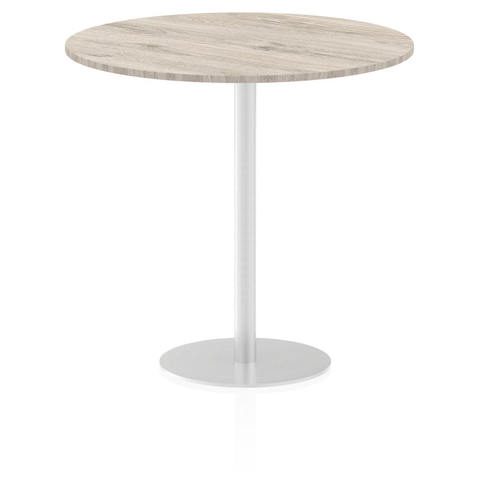 Italia Round Poseur Table Bistro Tables Dynamic Office Solutions Grey Oak 1200 1145mm