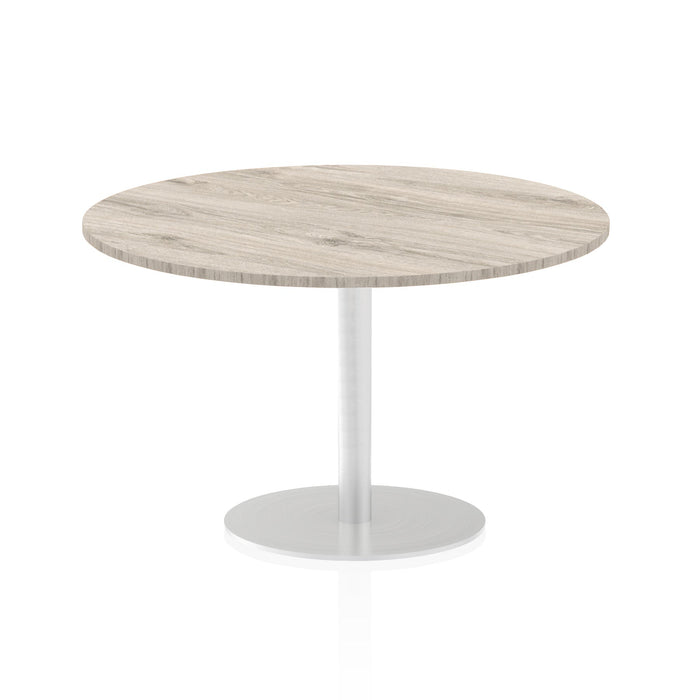 Italia Round Poseur Table Bistro Tables Dynamic Office Solutions Grey Oak 1200 725mm