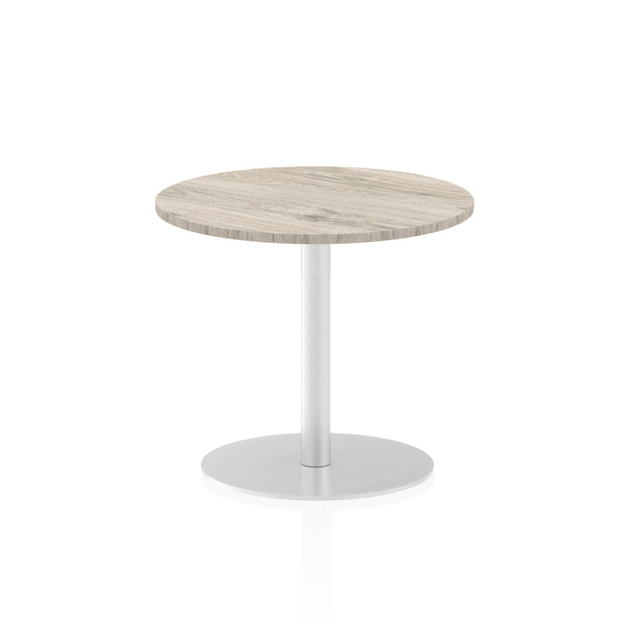 Italia Round Poseur Table Bistro Tables Dynamic Office Solutions Grey Oak 600 725mm