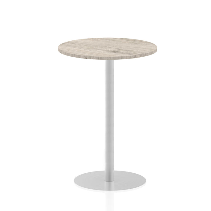 Italia Round Poseur Table Bistro Tables Dynamic Office Solutions Grey Oak 800 1145mm