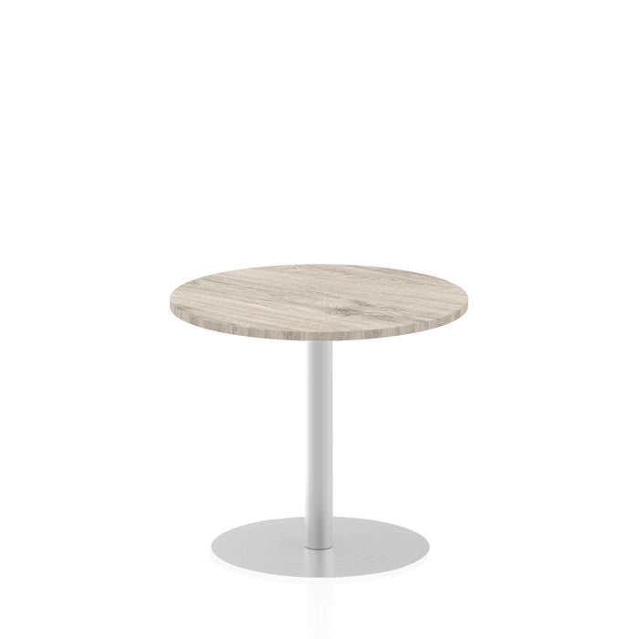 Italia Round Poseur Table Bistro Tables Dynamic Office Solutions Grey Oak 800 725mm