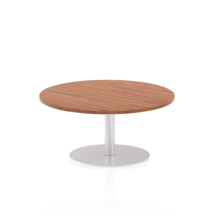 Italia Round Poseur Table Bistro Tables Dynamic Office Solutions Walnut 1000 475mm