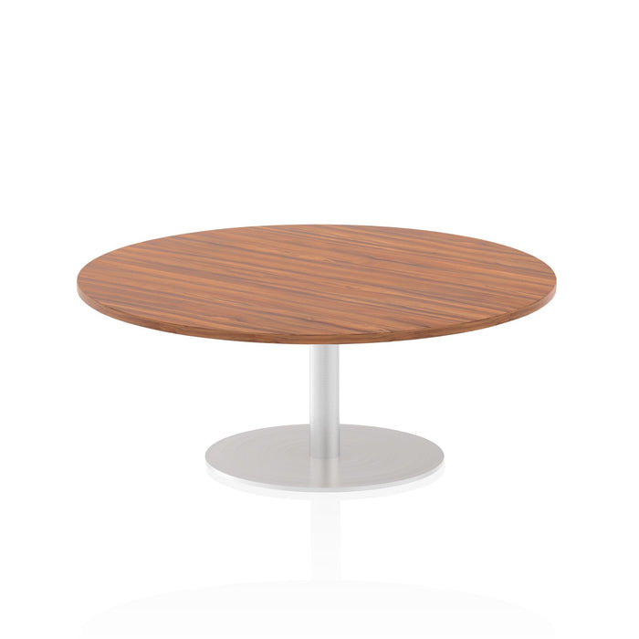 Italia Round Poseur Table Bistro Tables Dynamic Office Solutions Walnut 1200 475mm