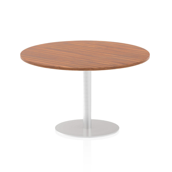 Italia Round Poseur Table Bistro Tables Dynamic Office Solutions Walnut 1200 725mm