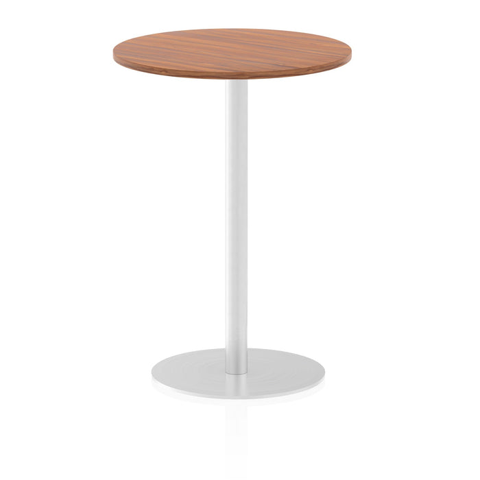 Italia Round Poseur Table Bistro Tables Dynamic Office Solutions Walnut 600 1145mm