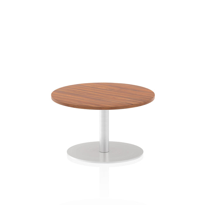 Italia Round Poseur Table Bistro Tables Dynamic Office Solutions Walnut 600 475mm