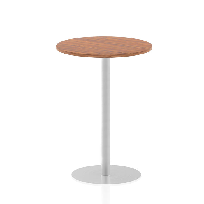 Italia Round Poseur Table Bistro Tables Dynamic Office Solutions Walnut 800 1145mm