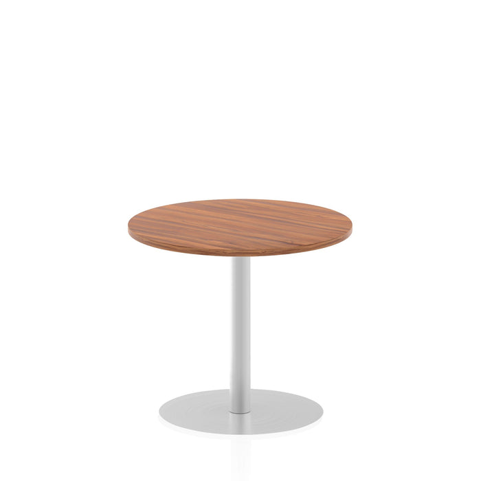 Italia Round Poseur Table Bistro Tables Dynamic Office Solutions Walnut 800 725mm