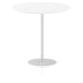 Italia Round Poseur Table Bistro Tables Dynamic Office Solutions White 1200 1145mm