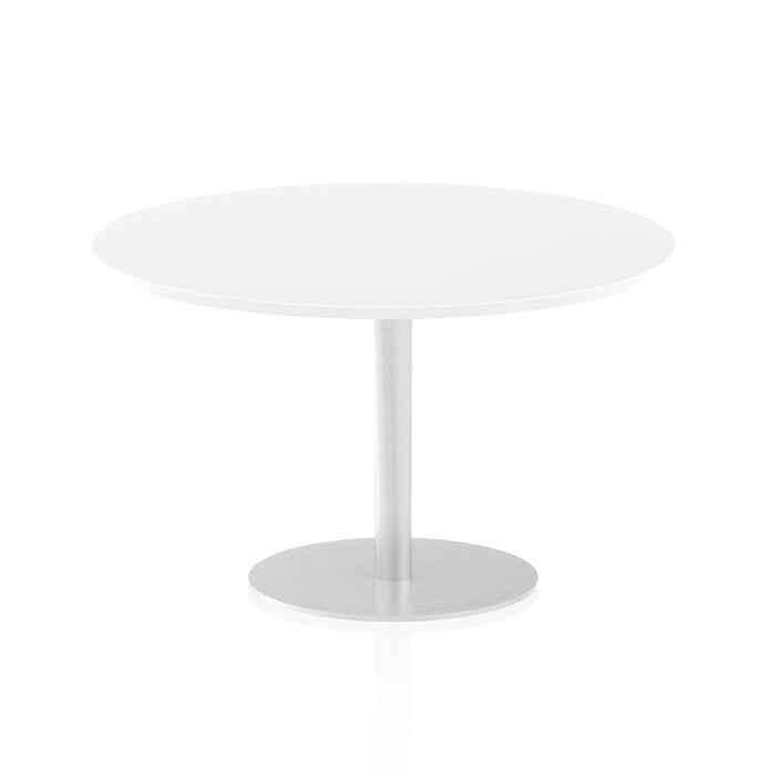 Italia Round Poseur Table Bistro Tables Dynamic Office Solutions White 1200 725mm