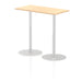 Italia Slimline Rectangular Poseur Table Bistro Tables Dynamic Office Solutions Maple 1200 1145mm