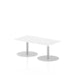 Italia Slimline Rectangular Poseur Table Bistro Tables Dynamic Office Solutions White 1200 475mm