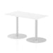 Italia Slimline Rectangular Poseur Table Bistro Tables Dynamic Office Solutions White 1200 725mm