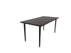 Longo Rectangular Office Desk - Black Frame WORKSTATION Actiu Dark Oak 1400mm x 800mm Cable Access