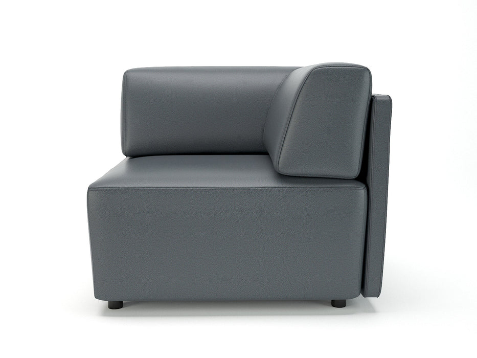 Loomis 87cm Wide Corner Unit in Cristina Marrone Ultima Faux Leather Unit Seating Dynamic Office Solutions 