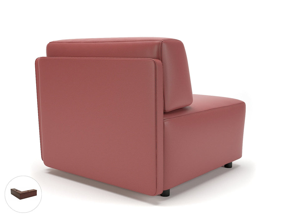 Loomis 87cm Wide Corner Unit in Cristina Marrone Ultima Faux Leather Unit Seating Dynamic Office Solutions 