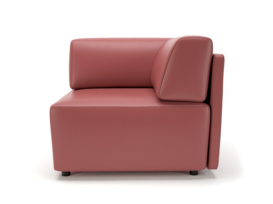 Loomis 87cm Wide Corner Unit in Cristina Marrone Ultima Faux Leather Unit Seating Dynamic Office Solutions 