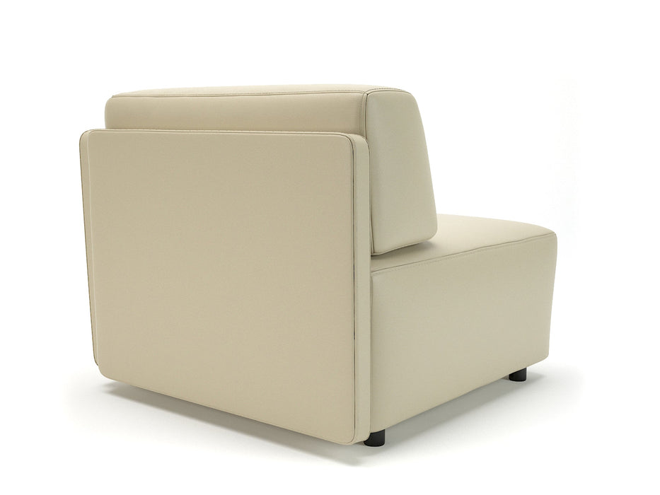 Loomis 87cm Wide Corner Unit in Cristina Marrone Ultima Faux Leather Unit Seating Dynamic Office Solutions 