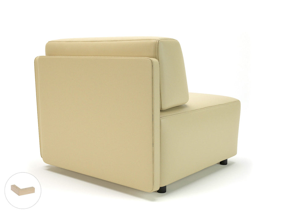 Loomis 87cm Wide Corner Unit in Cristina Marrone Ultima Faux Leather Unit Seating Dynamic Office Solutions 