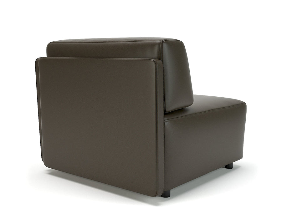 Loomis 87cm Wide Corner Unit in Cristina Marrone Ultima Faux Leather Unit Seating Dynamic Office Solutions 