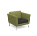 Lyric reception chair single seater with metal legs Soft Seating Dams 