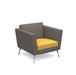 Lyric reception chair single seater with metal legs Soft Seating Dams 