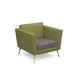 Lyric reception chair single seater with metal legs Soft Seating Dams 