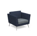 Lyric reception chair single seater with metal legs Soft Seating Dams 