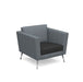 Lyric reception chair single seater with metal legs Soft Seating Dams 