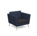 Lyric reception chair single seater with metal legs Soft Seating Dams 