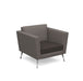 Lyric reception chair single seater with metal legs Soft Seating Dams 