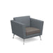 Lyric reception chair single seater with metal legs Soft Seating Dams 