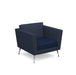 Lyric reception chair single seater with metal legs Soft Seating Dams 