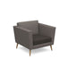 Lyric reception chair single seater with wooden legs Soft Seating Dams 