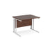 Maestro 25 cable managed leg straight office desk Desking Dams Walnut White 1000mm x 800mm