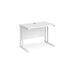 Maestro 25 cantilever leg straight, narrow office desk Desking Dams White White 1000mm x 600mm