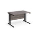 Maestro 25 cantilever leg straight office desk Desking Dams Grey Oak Black 1200mm x 800mm