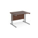 Maestro 25 cantilever leg straight office desk Desking Dams Walnut Silver 1000mm x 800mm