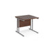 Maestro 25 cantilever leg straight office desk Desking Dams Walnut Silver 800mm x 800mm