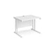 Maestro 25 cantilever leg straight office desk Desking Dams White White 1000mm x 800mm