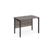 Maestro 25 H Frame straight Narrow office desk Desking Dams Grey Oak Black 1000mm x 600mm